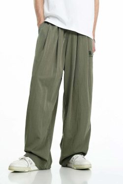 BJHG Y2K Summer Flowy Trousers - 90s Grunge, Retro, Pastel Goth, Y2K Club & Party
