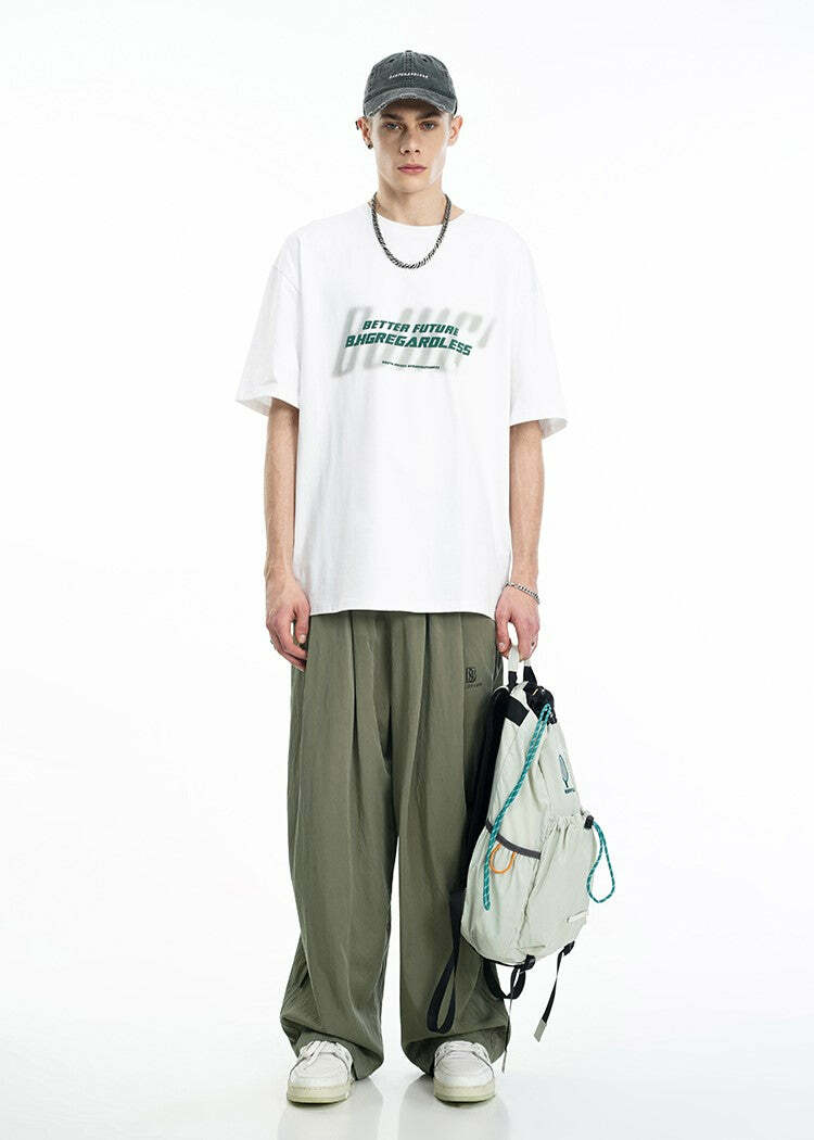 BJHG Y2K Summer Flowy Trousers - 90s Grunge, Retro, Pastel Goth, Y2K Club & Party