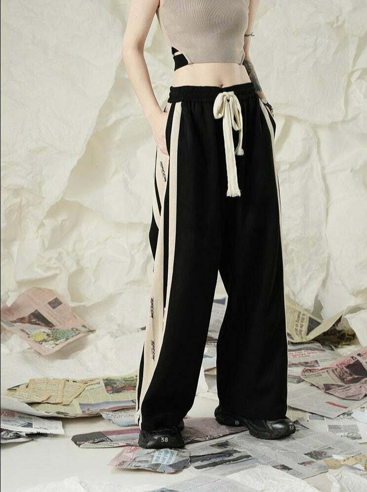 BJHG Y2K Velour Wideleg Lounge Pants - 90s Grunge, Retro, Summer, Party, and Club Outfits