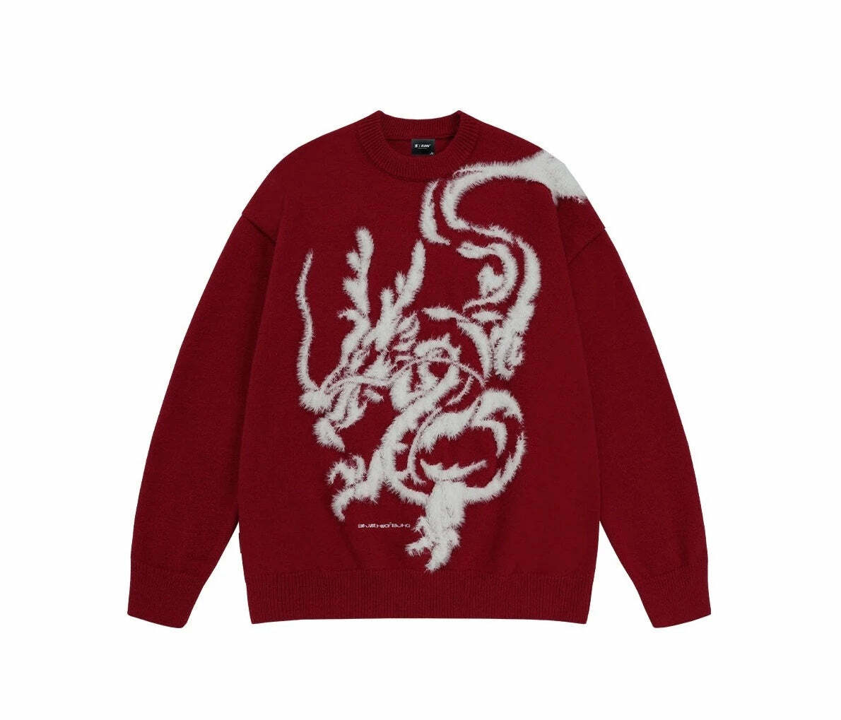 BJHG Year of the Dragon Sweater - Y2K Grunge, 90s Retro, Gothic Y2K, Summer & Party Outfits