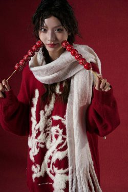 BJHG Year of the Dragon Sweater - Y2K Grunge, 90s Retro, Gothic Y2K, Summer & Party Outfits