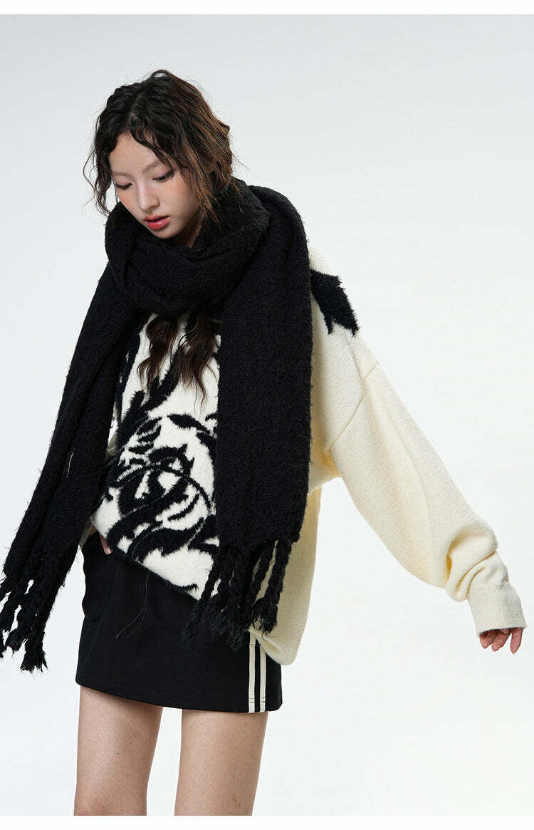 BJHG Year of the Dragon Sweater - Y2K Grunge, 90s Retro, Gothic Y2K, Summer & Party Outfits