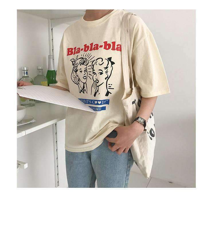 BLA-BLA-BLA TEE: Y2K Summer Grunge & 90s Retro Fashion for Women - Perfect for Parties & Club Out