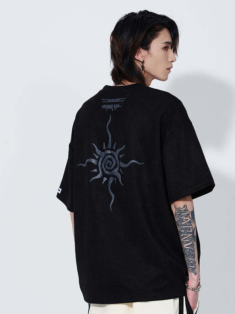 Black Air 'Search and Destroy' Tee - Y2K Grunge, 90s Fashion, Retro Style, Gothic Y2K Outfit
