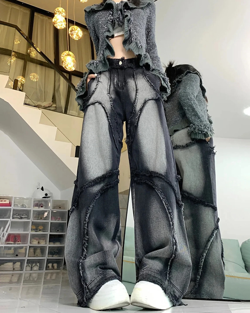 Black Baggy Jeans Y2K - Retro 90s Grunge, Y2K Summer Outfits, Y2K Club & Party Fashion