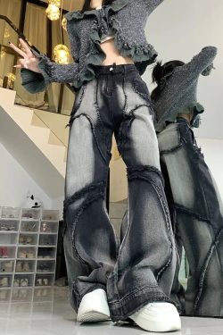 Black Baggy Jeans Y2K - Retro 90s Grunge, Y2K Summer Outfits, Y2K Club & Party Fashion