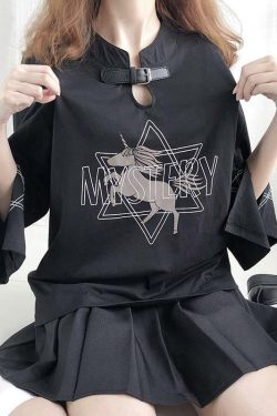 Black Unicorn Shirt - Y2K Summer Grunge, 90s Retro, Pastel Goth, Y2K Party & Club Outfits