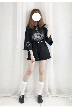 Black Unicorn Shirt - Y2K Summer Grunge, 90s Retro, Pastel Goth, Y2K Party & Club Outfits