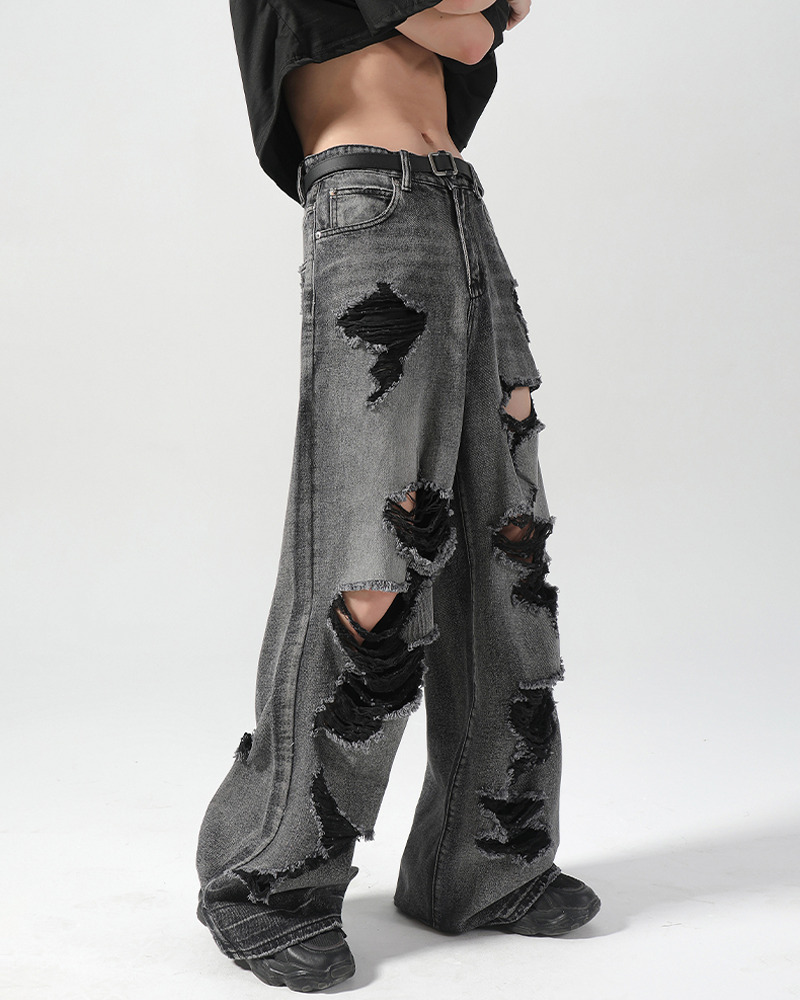 Black Y2K Jeans - Retro 90s Grunge, Summer Outfits, Y2K Fashion, Club & Party Ready