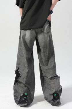 Black Y2K Jeans - Retro 90s Grunge, Summer Outfits, Y2K Fashion, Club & Party Ready