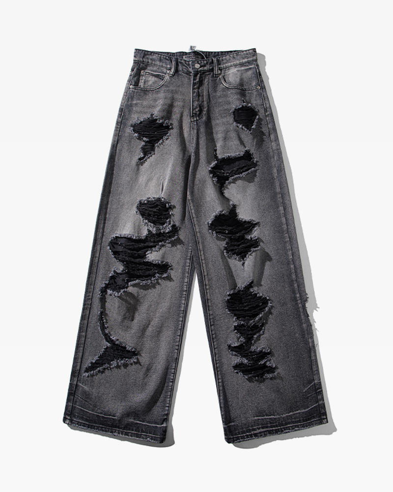 Black Y2K Jeans - Retro 90s Grunge, Summer Outfits, Y2K Fashion, Club & Party Ready