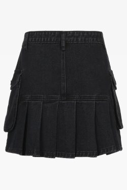 Black Y2K Skirt - Retro 90s Grunge, Summer Party, Club Outfits, Gothic Y2K Fashion