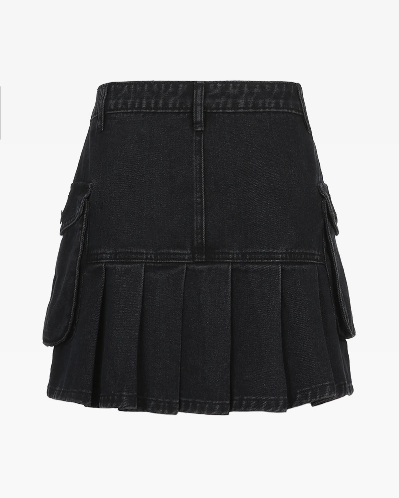 Black Y2K Skirt - Retro 90s Grunge, Summer Party, Club Outfits, Gothic Y2K Fashion
