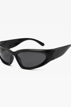 Black Y2K Sunglasses - Retro 90s Fashion, Grunge, and Hip Hop Style for Y2K Summer Outfits
