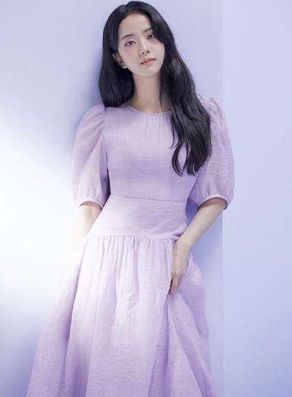 Blackpink Jisoo-Inspired Y2K Summer Midi Dress - 90s Grunge, Retro, Pastel Goth Fashion