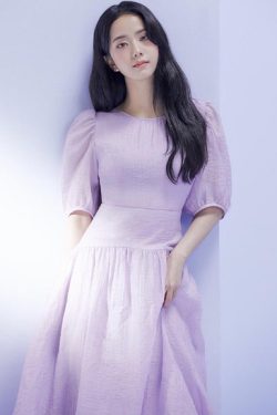 Blackpink Jisoo-Inspired Y2K Summer Midi Dress - 90s Grunge, Retro, Pastel Goth Fashion