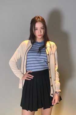 Blackpink Jisoo Inspired Y2K Pleated Skirt - 90s Grunge, Retro, Gothic, Summer Outfits
