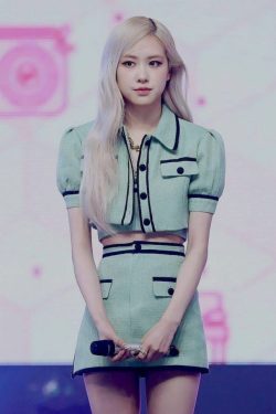 Blackpink Rose Inspired Green Tweed Suit - Y2K Summer, 90s Fashion, Grunge, Retro Style
