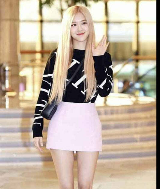 Blackpink Rose Inspired Y2K Skirt - 90s Grunge, Retro Summer, Pastel Goth, Y2K Party Outfit