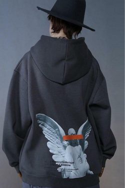 Blinded Angel Hoodie - Y2K Summer Grunge, 90s Retro, Pastel Goth, Y2K Club & Party Outfits