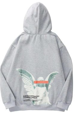 Blinded Angel Hoodie - Y2K Summer Grunge, 90s Retro, Pastel Goth, Y2K Club & Party Outfits