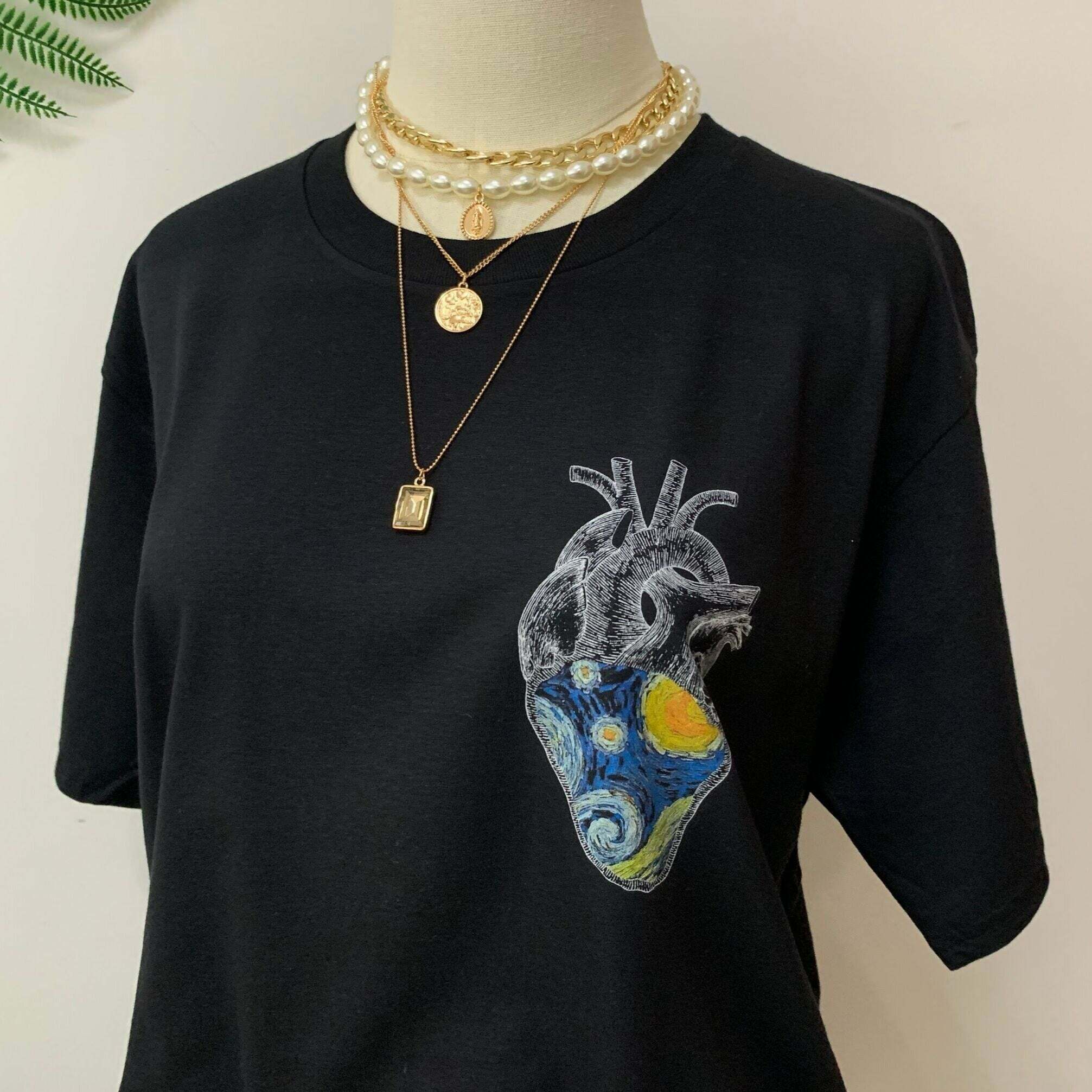 Blue Heart Shirt - Y2K Summer, 90s Grunge, Retro Style, Y2K Party, Y2K Popstar Outfit