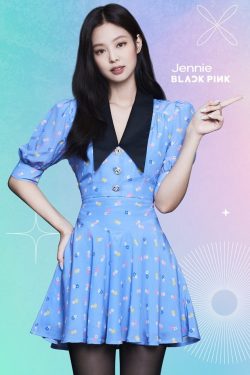 Blue Puff Sleeve Floral Dress | Jennie � BlackPink | Y2K Summer & 90s Grunge Fashion