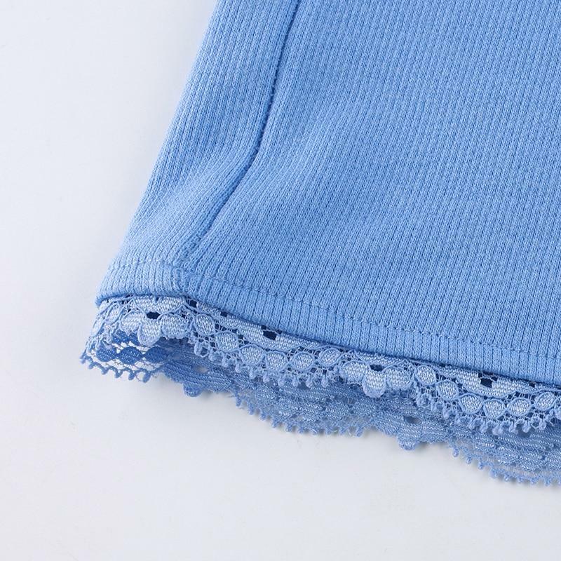 Blue V Neck Mini Dress - Y2K Summer Outfit, 90s Fashion, Grunge, Retro Style, Y2K Party Look