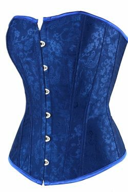 Blue Victorian Gothic Overbust Corset - Y2K Grunge, 90s Retro, Summer Party Outfit