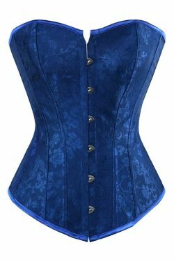 Blue Victorian Gothic Overbust Corset - Y2K Grunge, 90s Retro, Summer Party Outfit