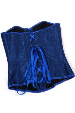Blue Victorian Gothic Overbust Corset - Y2K Grunge, 90s Retro, Summer Party Outfit