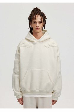BONELESS Embossed Skeleton Hoodie - Y2K Grunge, 90s Retro, Gothic Y2K, Summer & Party Outfits