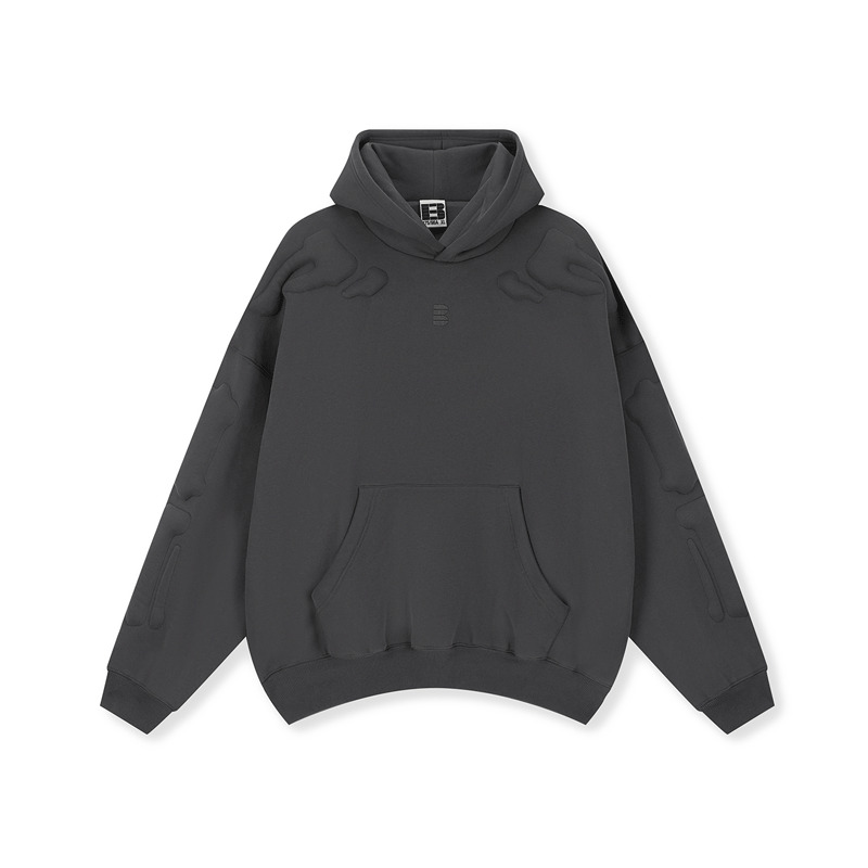 BONELESS Embossed Skeleton Hoodie - Y2K Grunge, 90s Retro, Gothic Y2K, Summer & Party Outfits