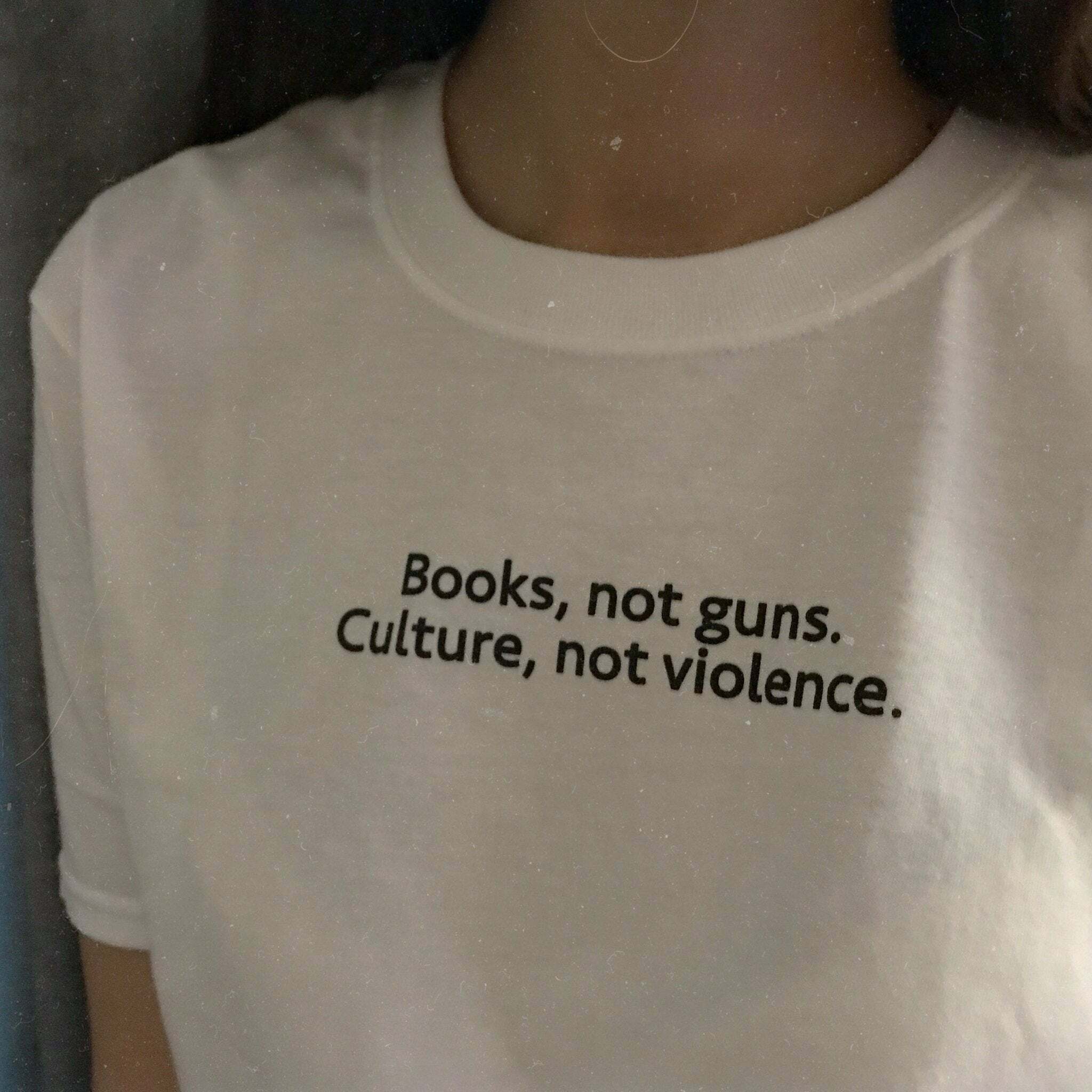 Books Not Guns Culture Not Violence' T-Shirt - Y2K Grunge, 90s Retro, Pastel Goth, Summer Y2K
