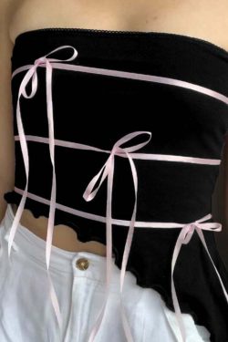Breindy Strapless Top - Y2K Summer Grunge, 90s Retro, Pastel Goth, Y2K Party & Club Outfits