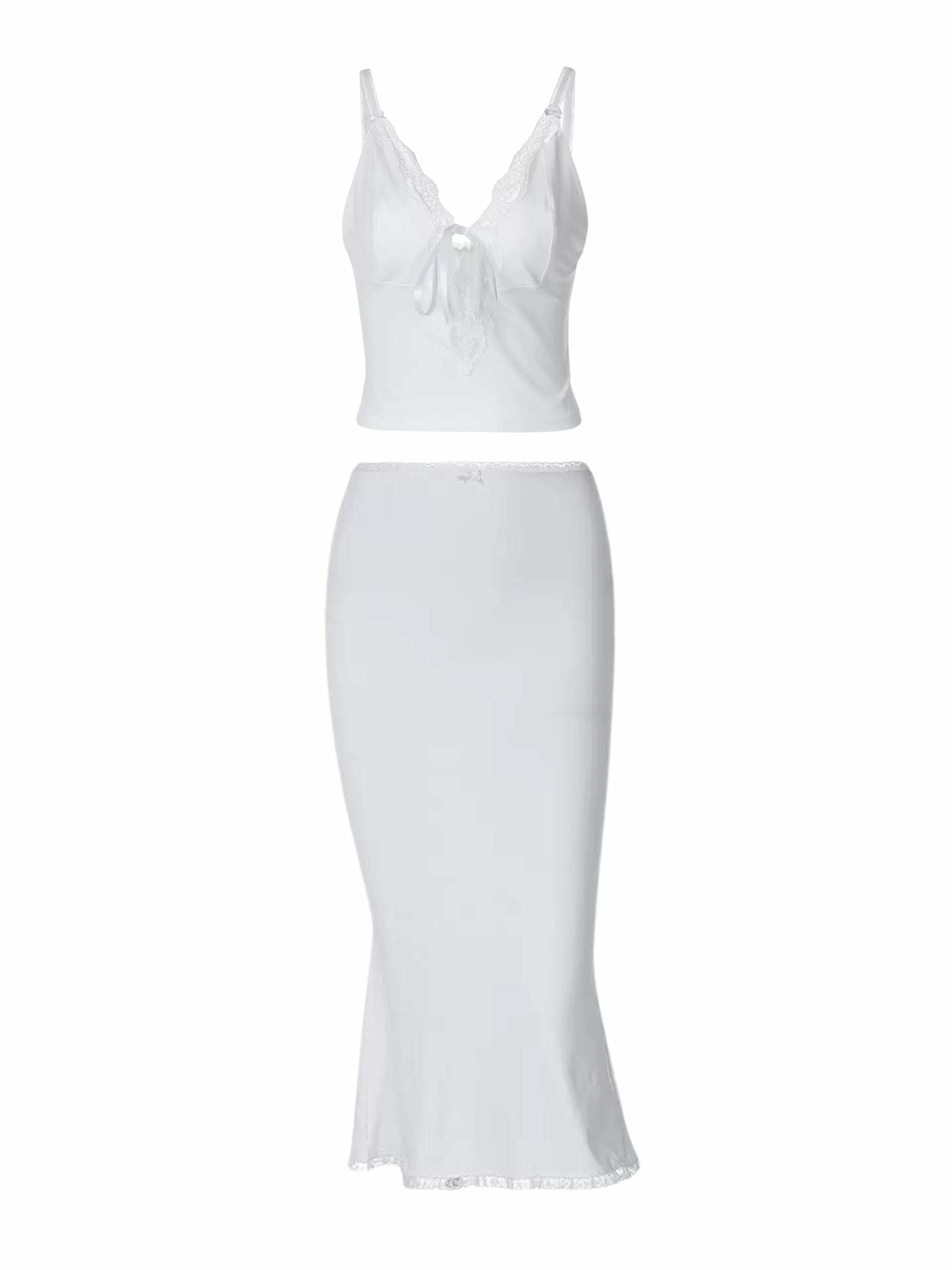 Britta Midi Skirt Set - Y2K Summer Outfit, 90s Fashion, Grunge, Retro Style, Y2K Party Look