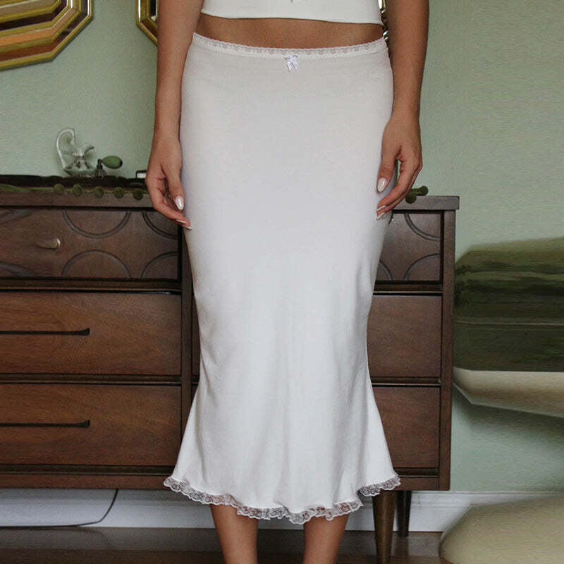 Britta Midi Skirt Set - Y2K Summer Outfit, 90s Fashion, Grunge, Retro Style, Y2K Party Look