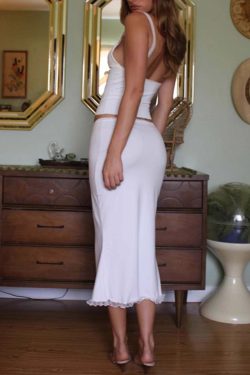 Britta Midi Skirt Set - Y2K Summer Outfit, 90s Fashion, Grunge, Retro Style, Y2K Party Look