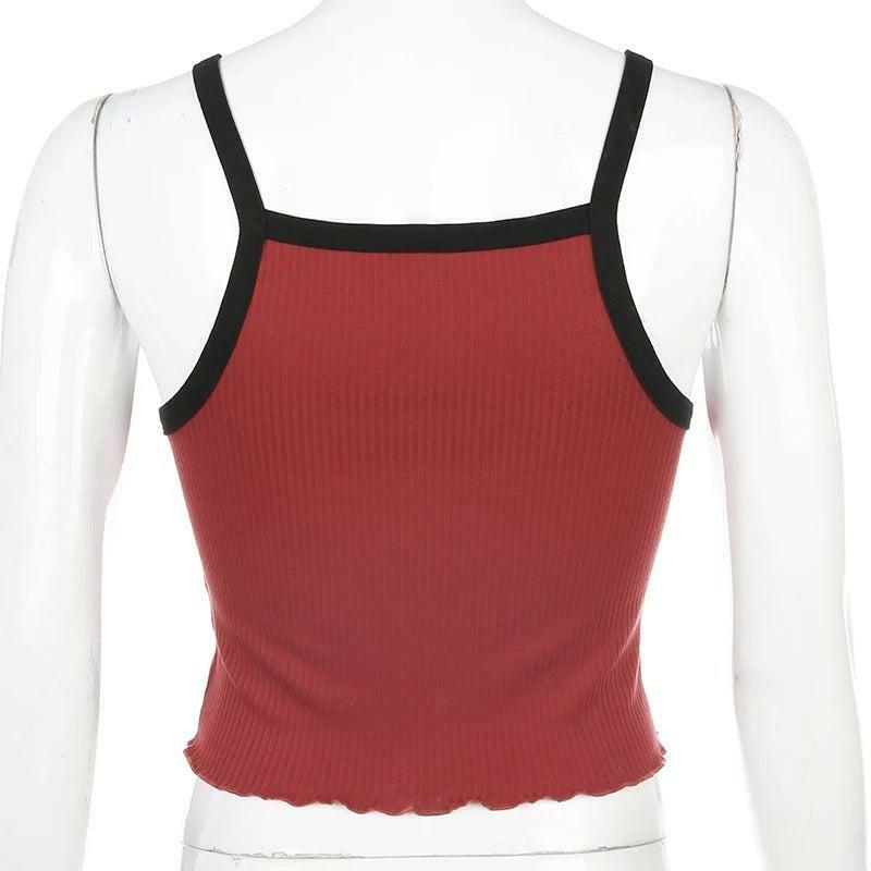 Brixton Cropped Tank Top - Y2K Summer, 90s Grunge, Retro Style, Baby Tees, Y2K Party