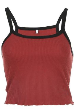 Brixton Cropped Tank Top - Y2K Summer, 90s Grunge, Retro Style, Baby Tees, Y2K Party