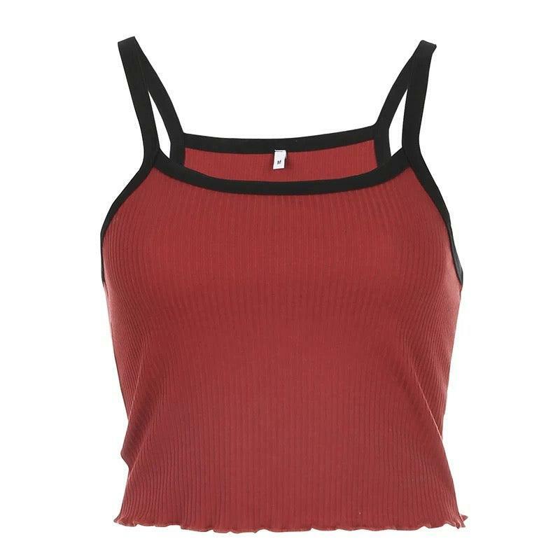 Brixton Cropped Tank Top - Y2K Summer, 90s Grunge, Retro Style, Baby Tees, Y2K Party