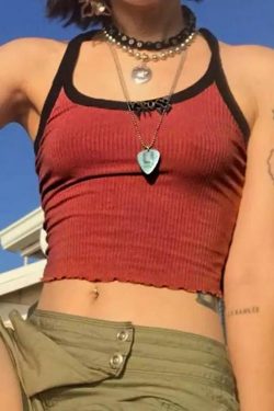 Brixton Cropped Tank Top - Y2K Summer, 90s Grunge, Retro Style, Baby Tees, Y2K Party