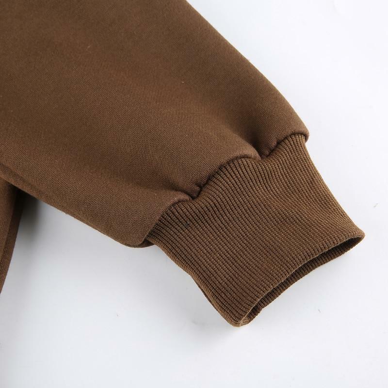 Brown Zip Hoodie - Y2K Summer Grunge, 90s Retro, Pastel Goth, Y2K Club & Party Outfits