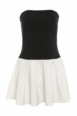 Bryer Strapless Mini Dress - Y2K Summer, 90s Grunge, Retro Party, Pastel Goth, Y2K Club Out