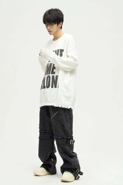 Buckle Up! Y2K Grunge Jeans - 90s Retro, Summer Outfits, Popstar & Club Fashion