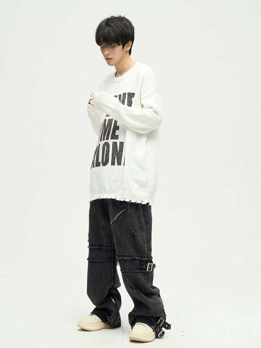 Buckle Up! Y2K Grunge Jeans - 90s Retro, Summer Outfits, Popstar & Club Fashion