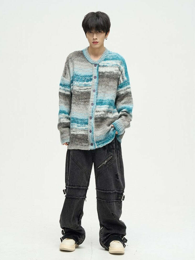 Buckle Up! Y2K Grunge Jeans - 90s Retro, Summer Outfits, Popstar & Club Fashion