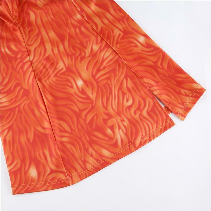 Burnt Orange Mini Dress - Y2K Summer Outfit, 90s Fashion, Grunge, Retro Style, Y2K Party Look