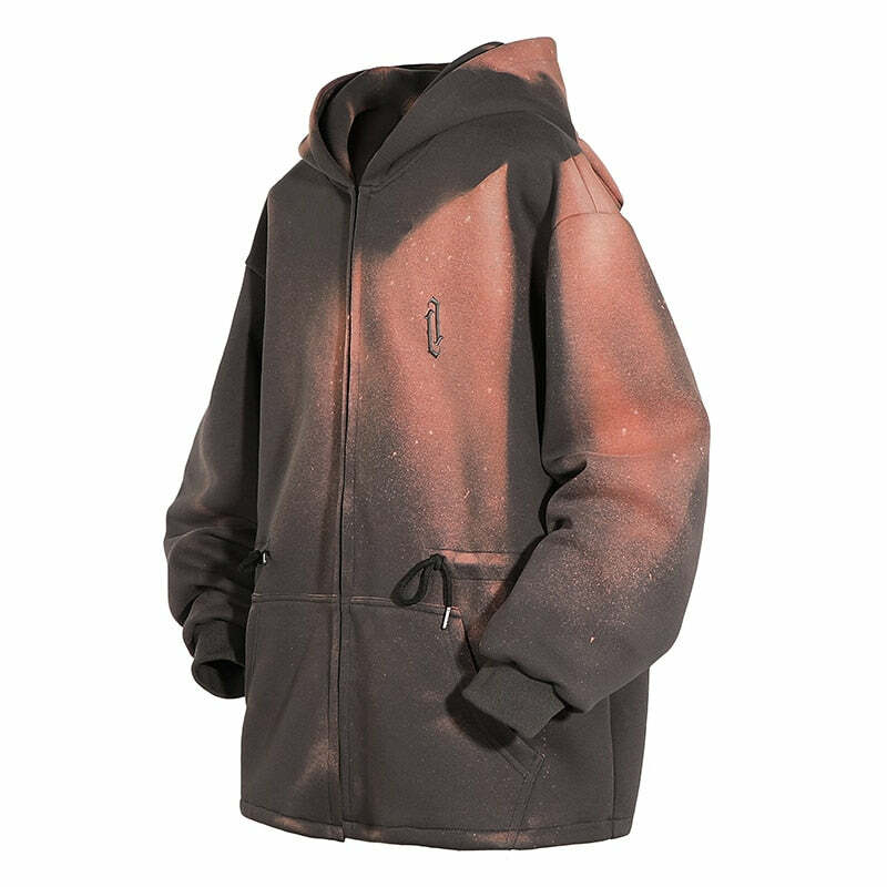 BXB Dark Devil Horns Zip Up Jacket - Y2K Grunge, 90s Fashion, Retro Goth, Summer Y2K Outfits