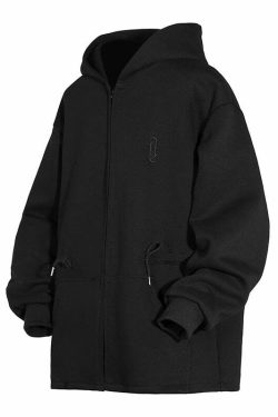 BXB Dark Devil Horns Zip Up Jacket - Y2K Grunge, 90s Fashion, Retro Goth, Summer Y2K Outfits